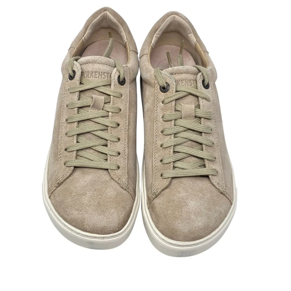 BIRKENSTOCK Bend Low Suede Leather‎ Sneakers Sandcastle White Size 37 US L6/M4